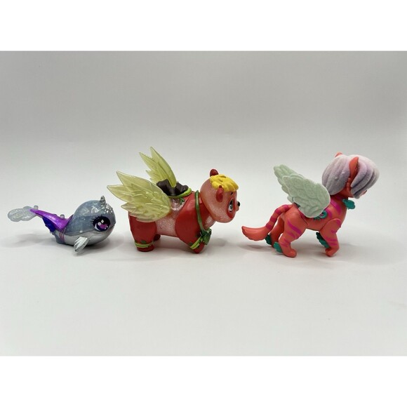 Hatchimals Pixies Riders Glider Figure Lot of 3 Tigrette, Shimmer Narwhal, Pando - Picture 14 of 15